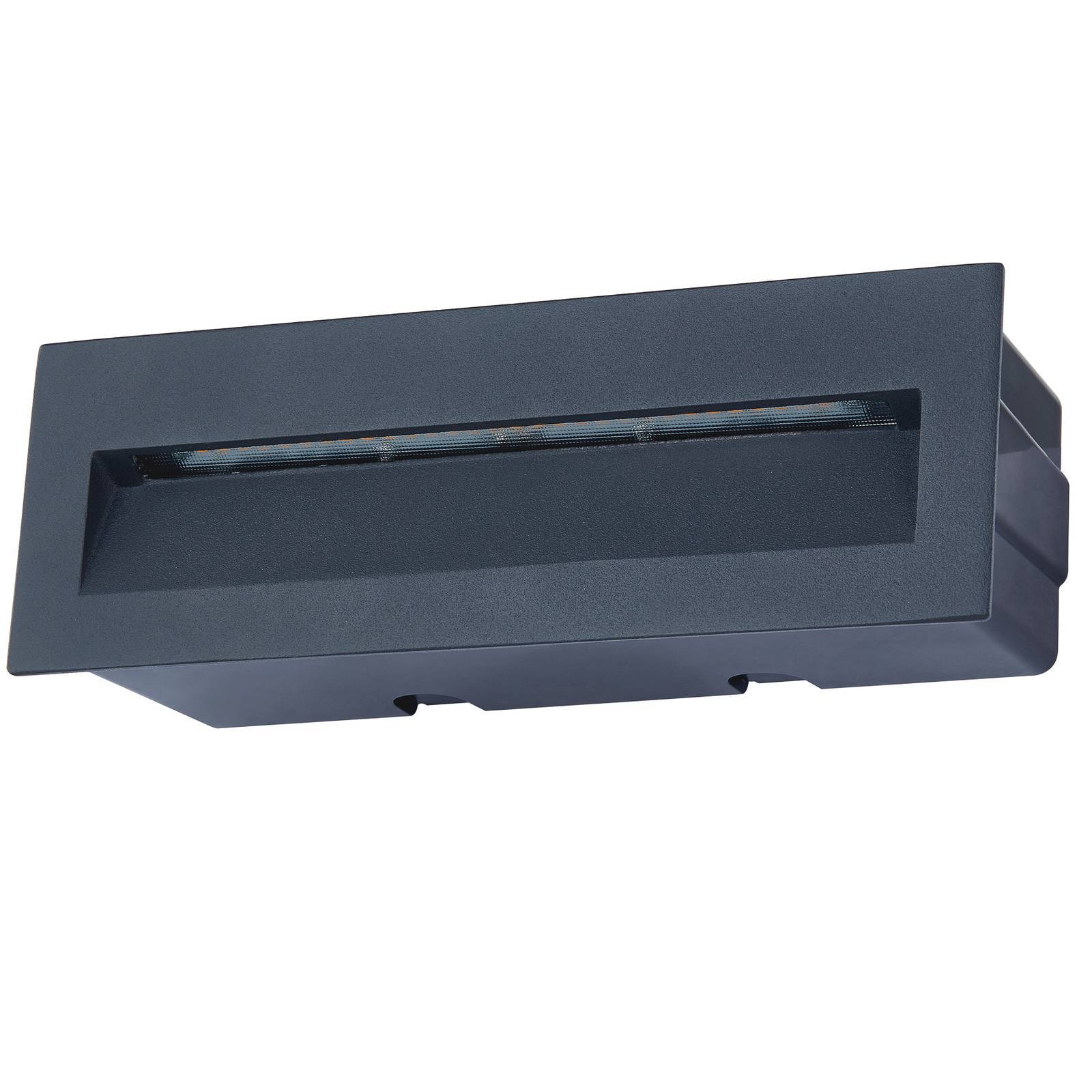 Lucande LED Vägglampa utomhus 'Loya' aus aluminium / grå zink-0