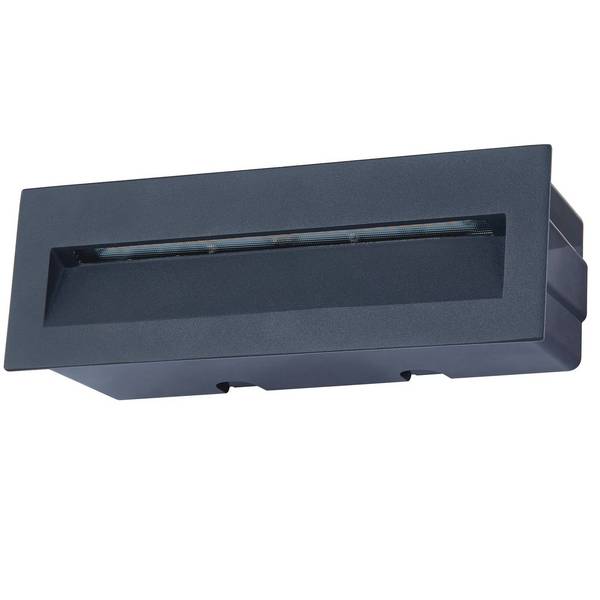 Lucande LED Vägglampa utomhus 'Loya' aus aluminium / grå zink