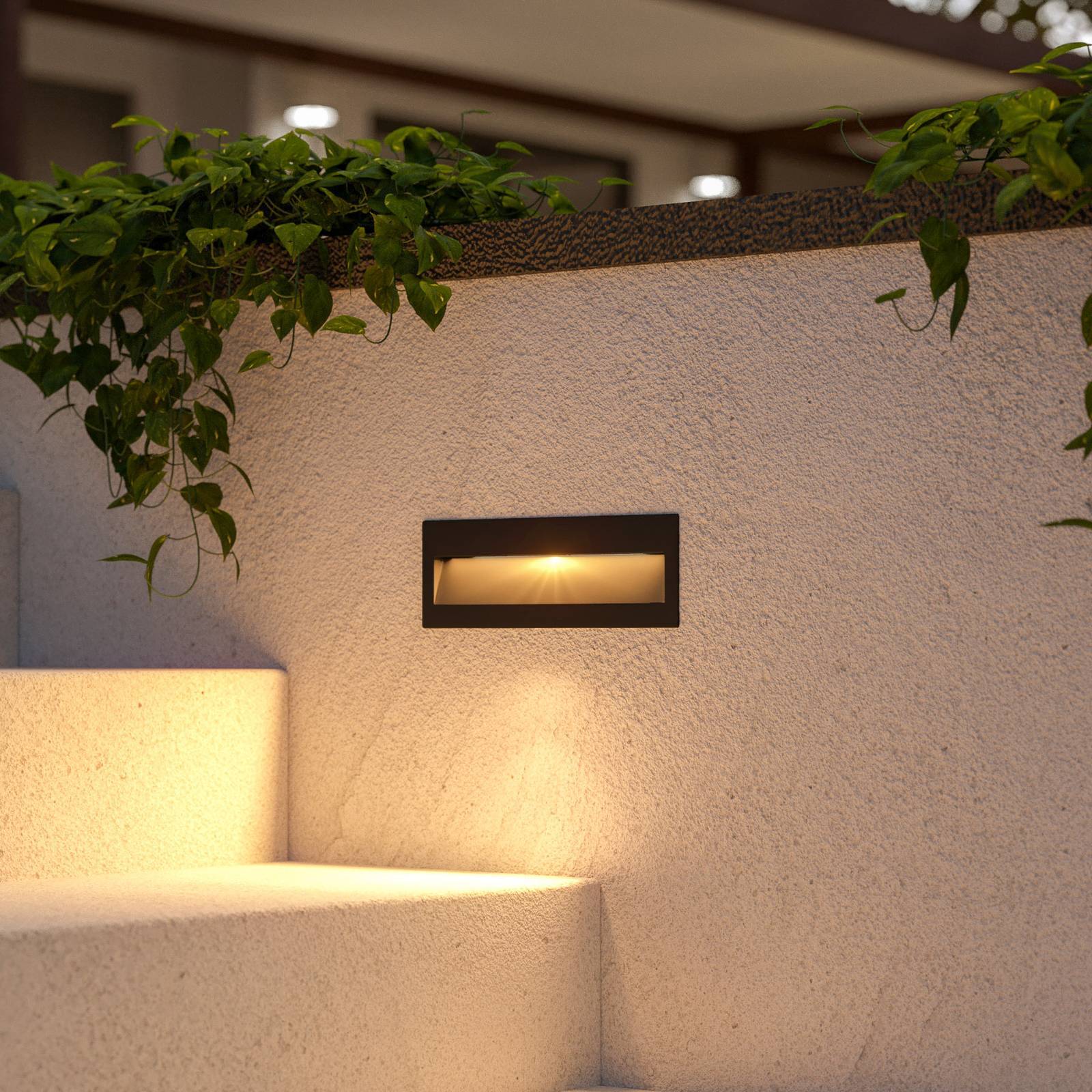 Lucande LED Vägglampa utomhus 'Loya' aus aluminium / grå zink-1