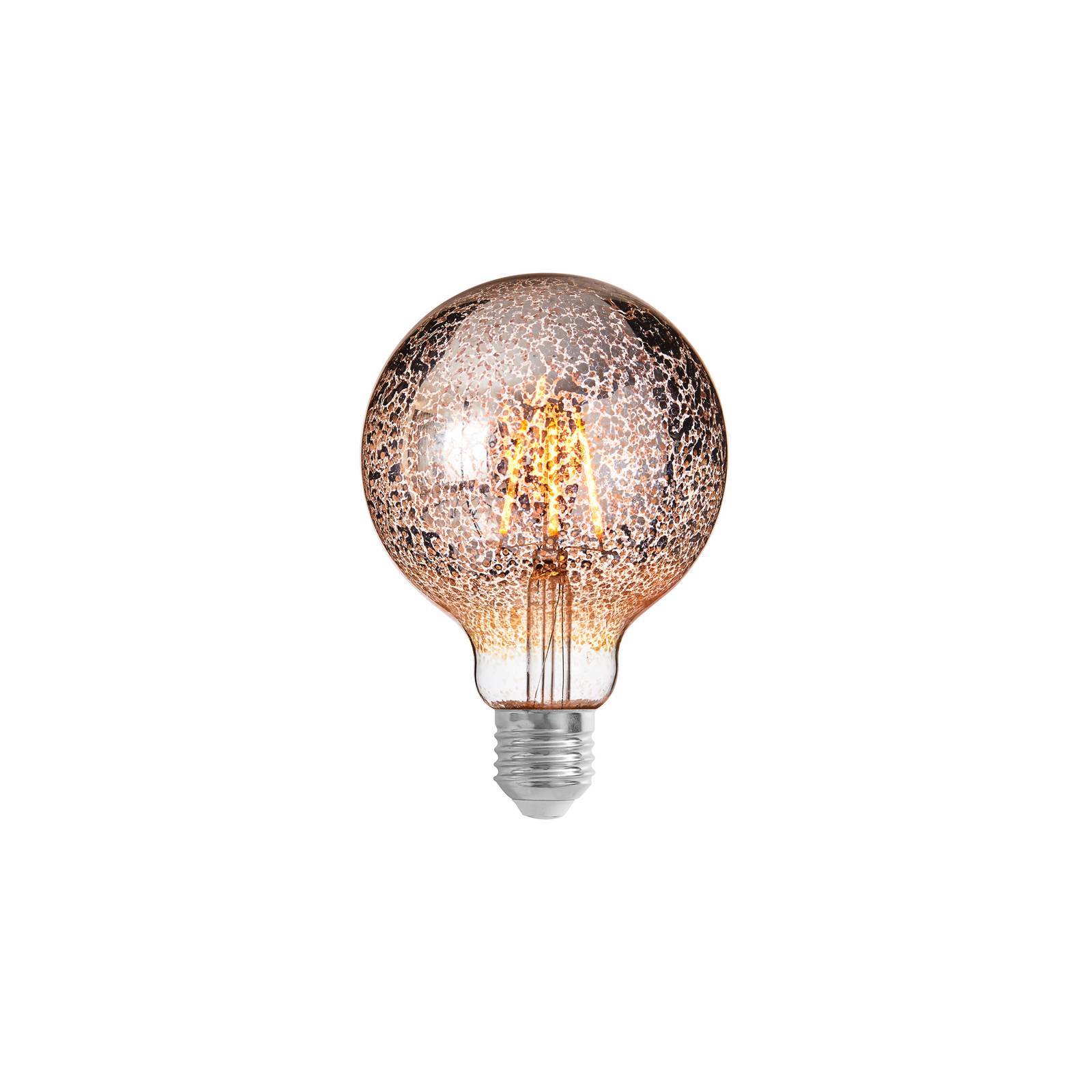Lucande LED E27 Lampe 'E27 4W LED-Globe' in alu aus Glas-0