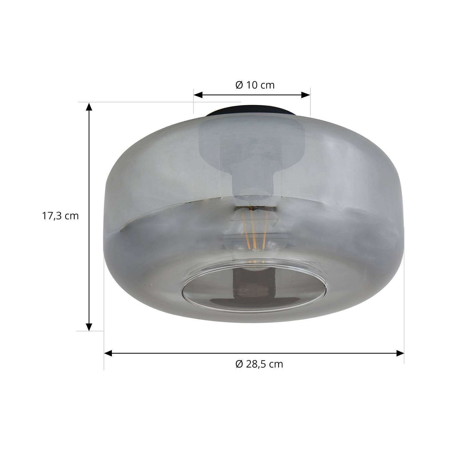 Lindby Taklampa 'Hildur' aus glas-4
