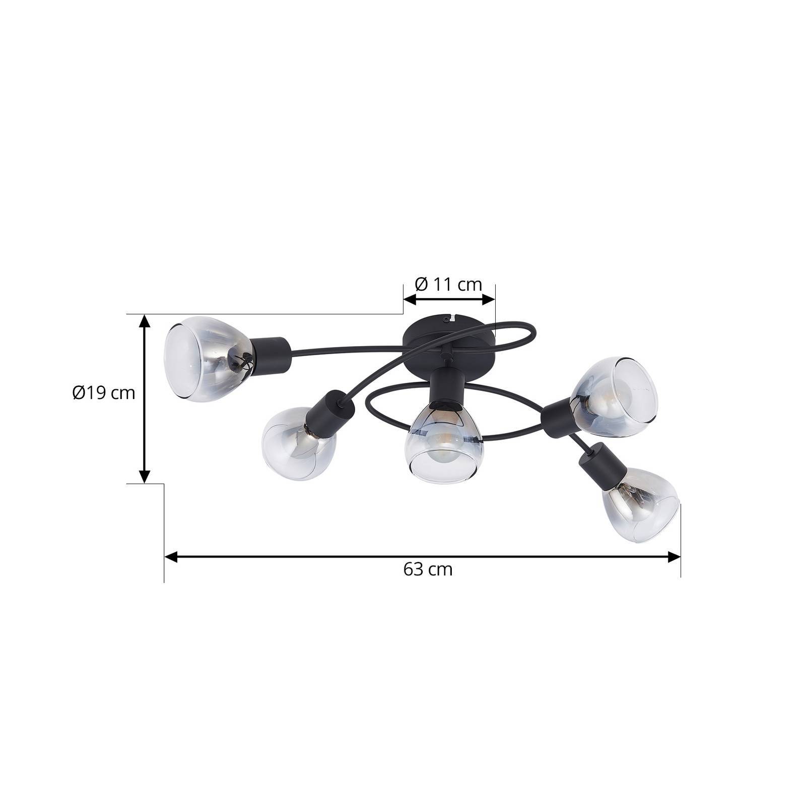 Lindby Taklampa 'Pendura' aus glas-4