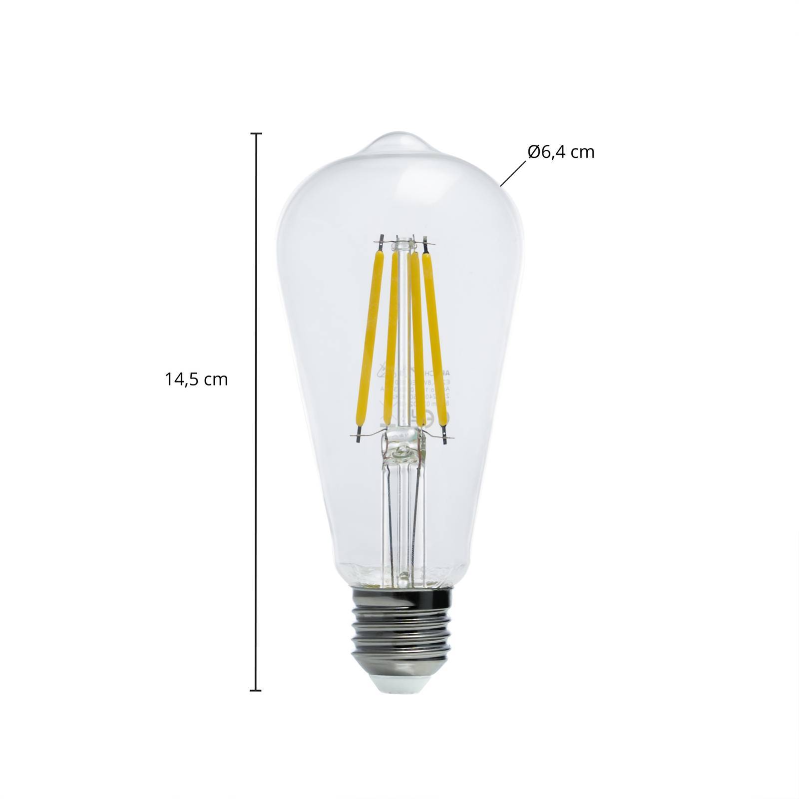 Arcchio LED LED-lampa E27 'E27 3,8 W LED-Rustikalampe' aus glas-1