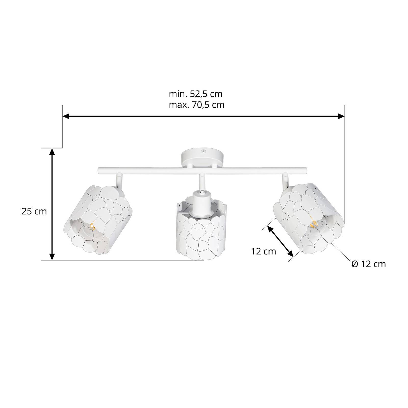 Lindby Deckenlampe 'Aralena' in weiß aus Metall-4