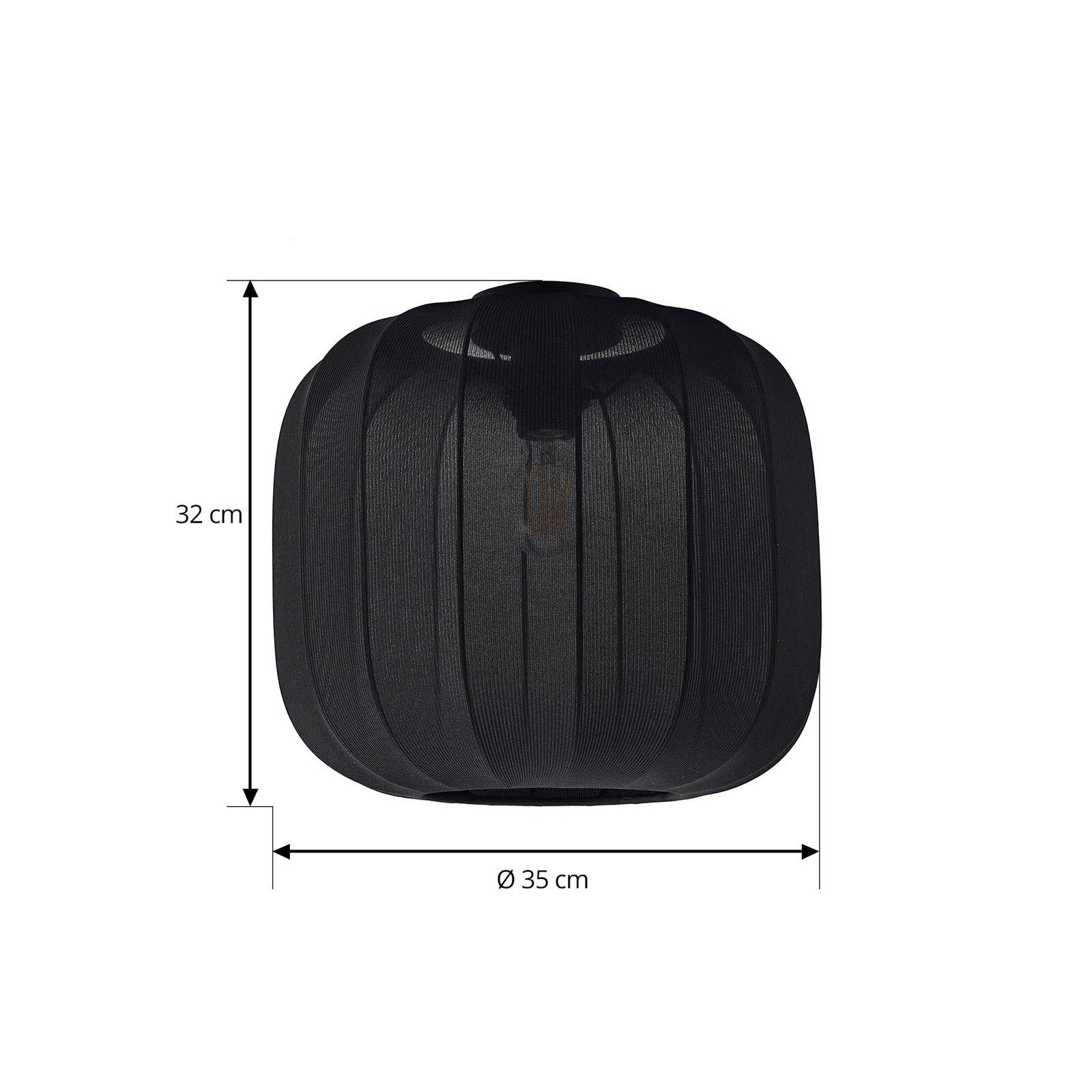 Lindby Deckenlampe 'Helin' in schwarz aus Textil-4