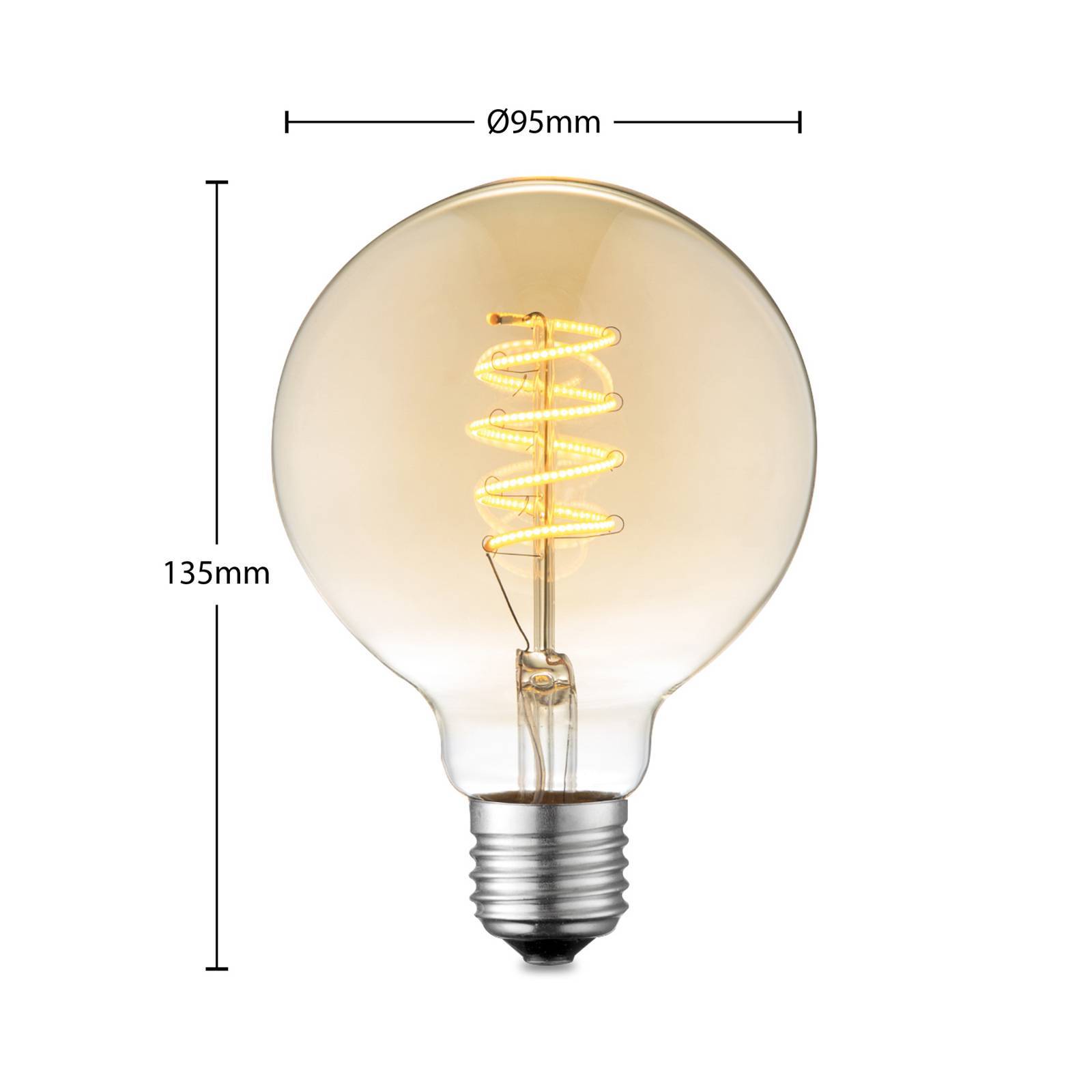 Lucande LED LED-lampa E27 'E27 G95 4W' aus glas-1