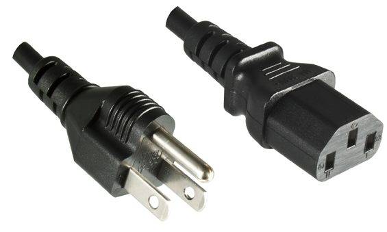Netzanschlusskabel 1,8 m USA (Kaltgeräte)-0