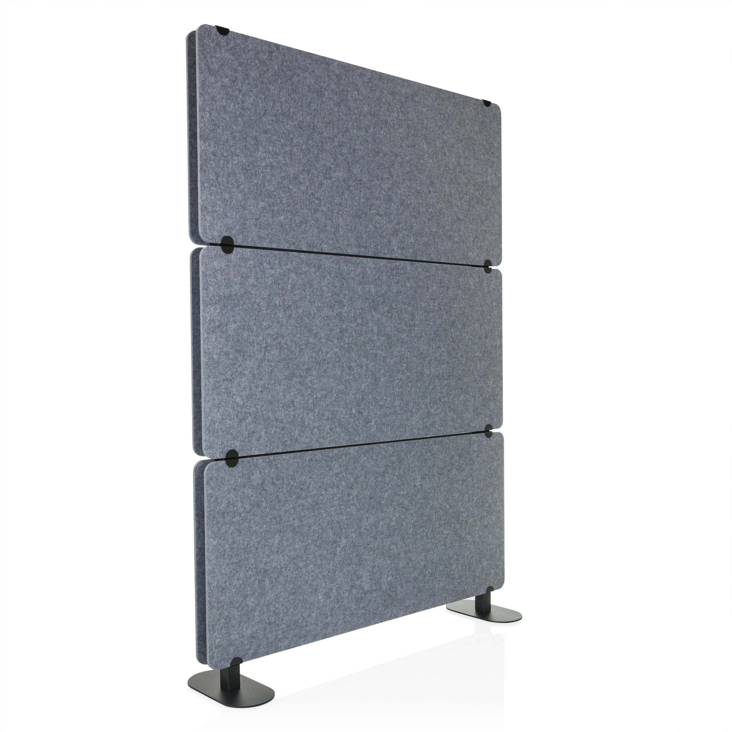 Akustik Trennwand Stellwand FLEXMIUT EXTEND 175x120x30 cm PET grau hjh OFFICE-0