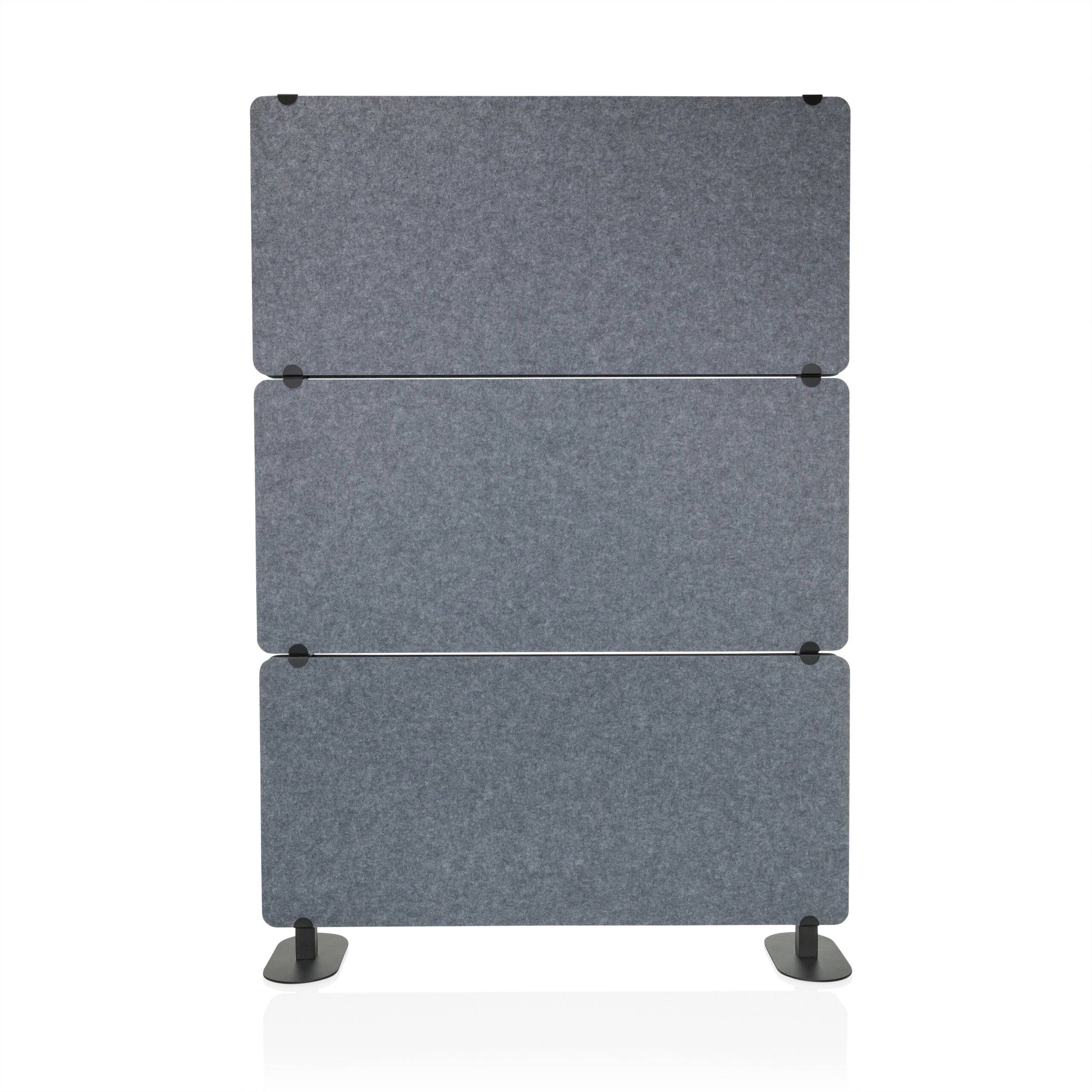 Akustik Trennwand Stellwand FLEXMIUT EXTEND 175x120x30 cm PET grau hjh OFFICE-1