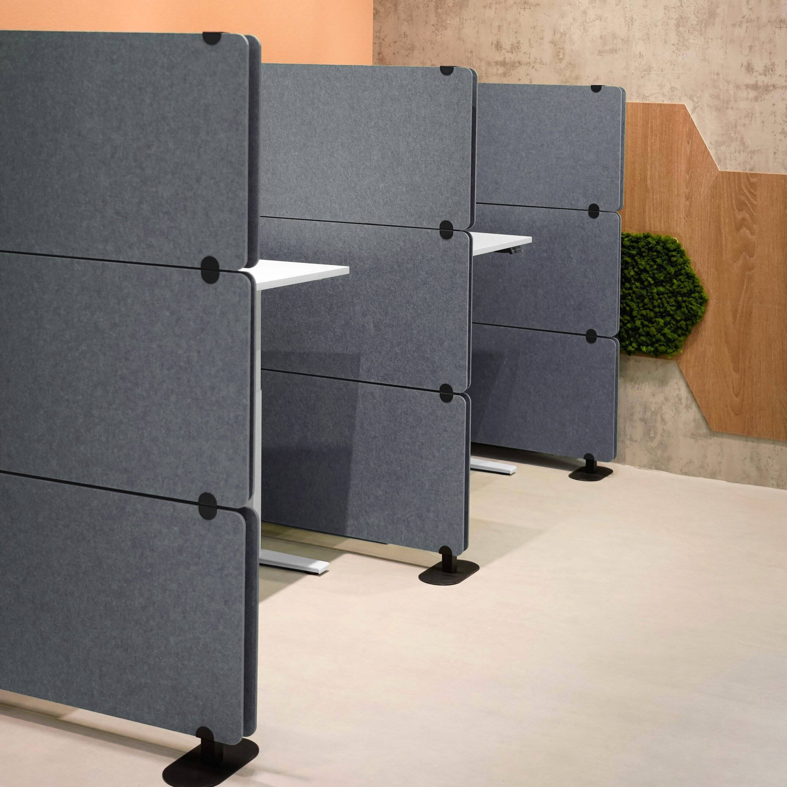 Akustik Trennwand Stellwand FLEXMIUT EXTEND 175x120x30 cm PET grau hjh OFFICE-4