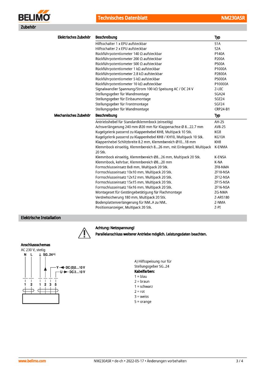 Belimo - Klappenstellantrieb NM230ASR-3