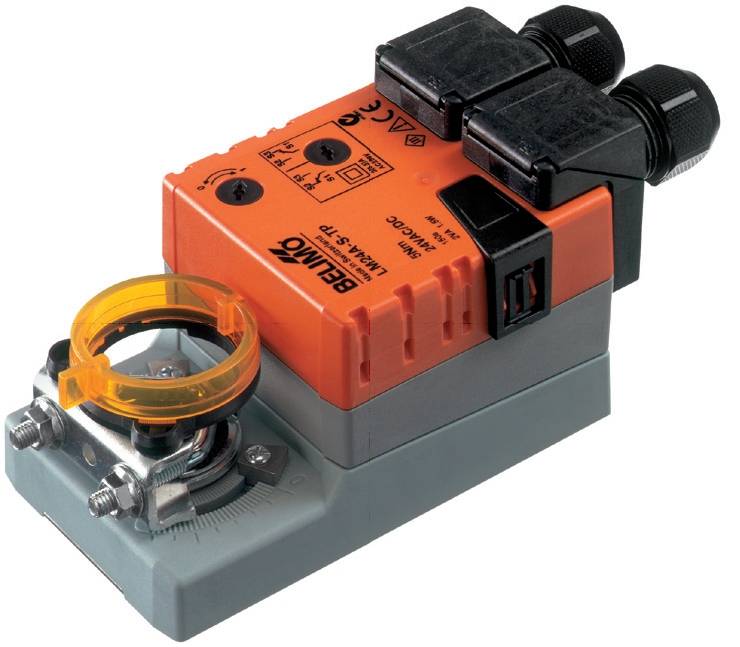 Klappenantrieb AC/DC 24V, Klem. | LM24A-S-TP | 5Nm, Auf-Zu o. 3-Pkt., 150s, IP54, HS-0