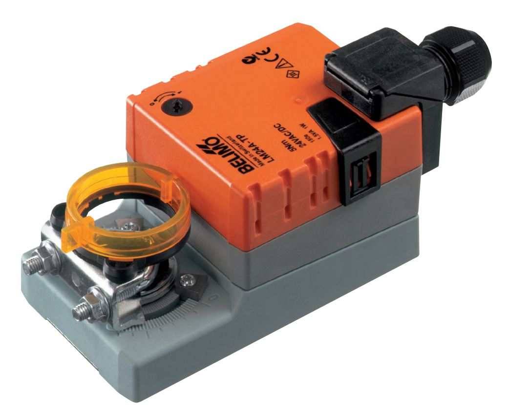 Klappenantrieb AC/DC 24V, Klem. | LM24A-TP | 5Nm, Auf-Zu o. 3-Pkt., 150s, IP54-0