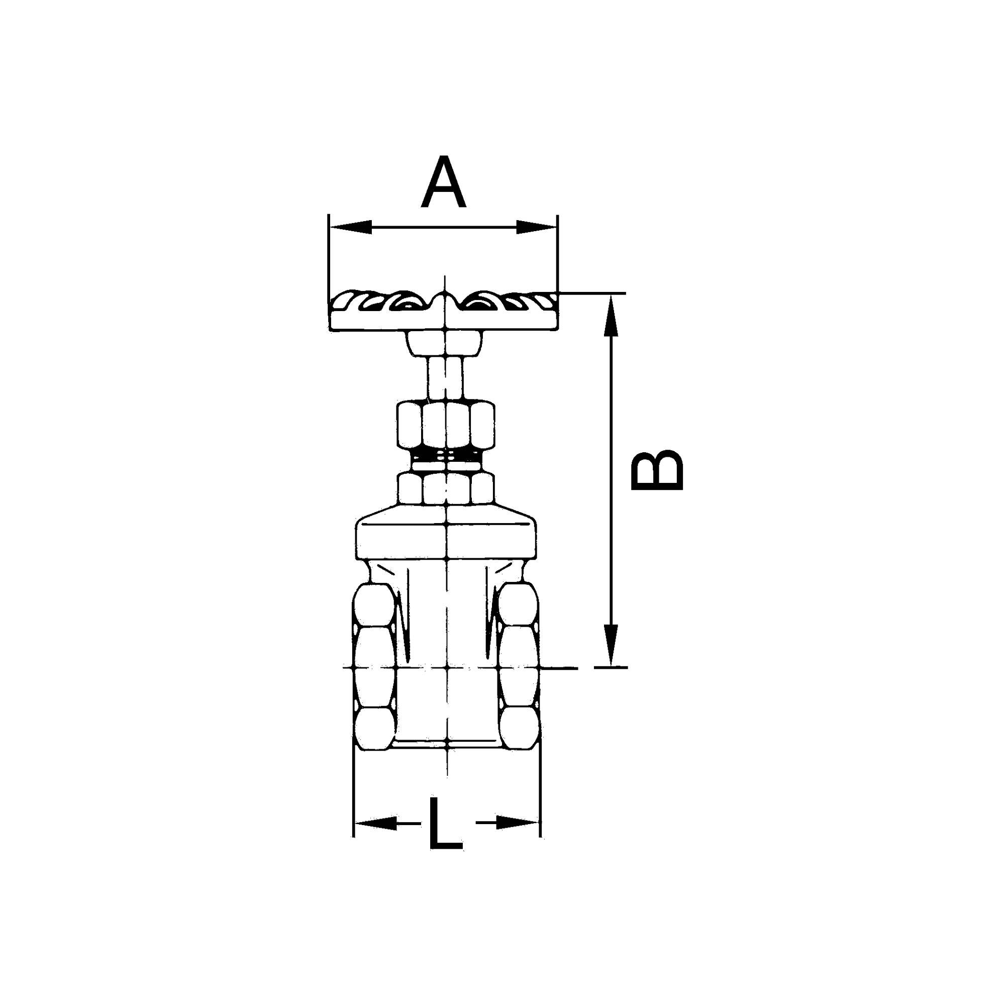 RIEGLER Muffen-Absperrventil, Messing, Mediumstemperatur max. 90 °C, G 1 1/2, DN 40, PN max. 10 bar.-3