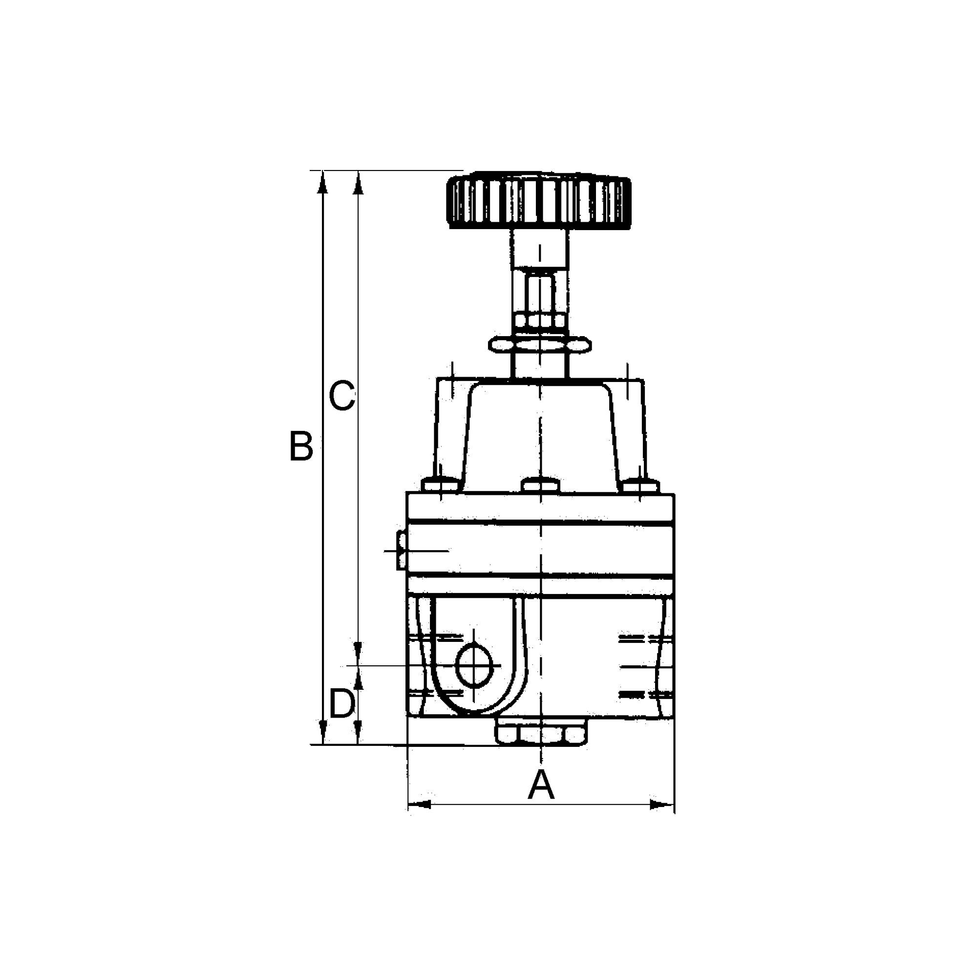 RIEGLER Präzisionsdruckregler ohne Manometer, G 1/4, Regelbereich 0,05 - 7 bar, PE max. 16 bar, Mediums-Umgebungstempera-2