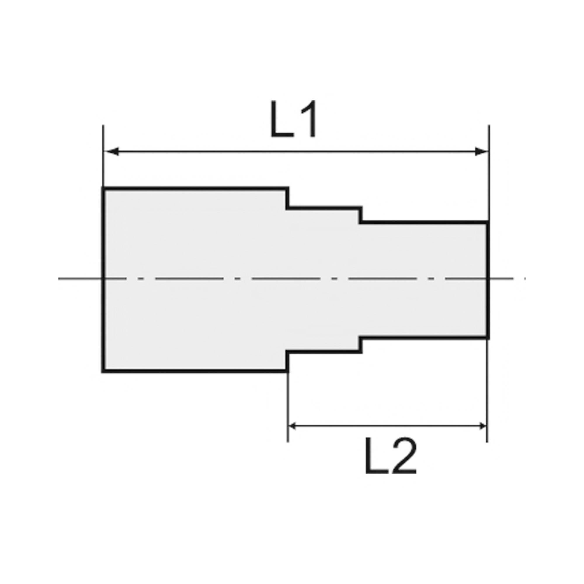 RIEGLER Gerade Aufschraubverschraubung G 1/8 i., für Schlauch 4/6 mm, SW 14, Arbeitsdruck max. 10 bar (20 °C) / max. 1 b-3