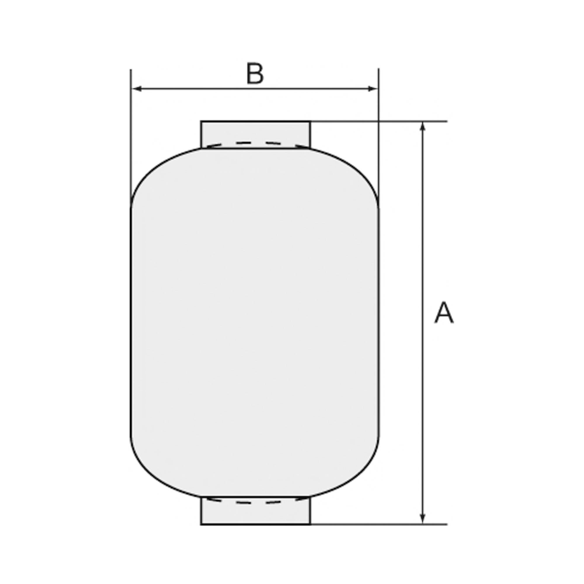 RIEGLER Druckluftbehälter 7 Liter, 2 x G 1/2 IG, Betriebsdruck max. 11 bar, Temperaturbereich -10 °C bis 60 °C, Stahl ku-2