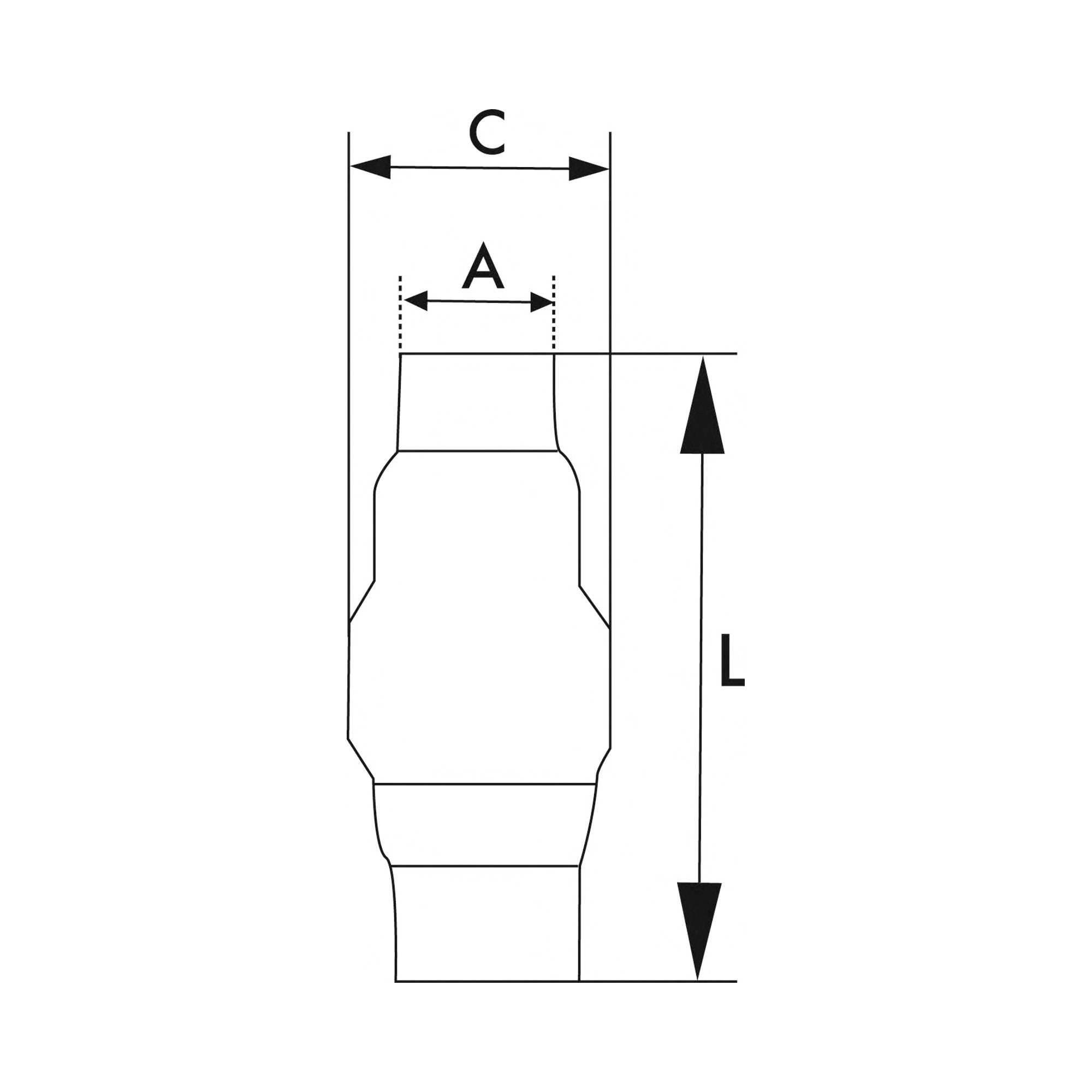 RIEGLER Rückschlagventil, leichte Bauweise, ES 1.4301, Betriebstemp. -20 °C bis 150 °C, G 1 1/2, PN max. 16 bar, Öffnung-2