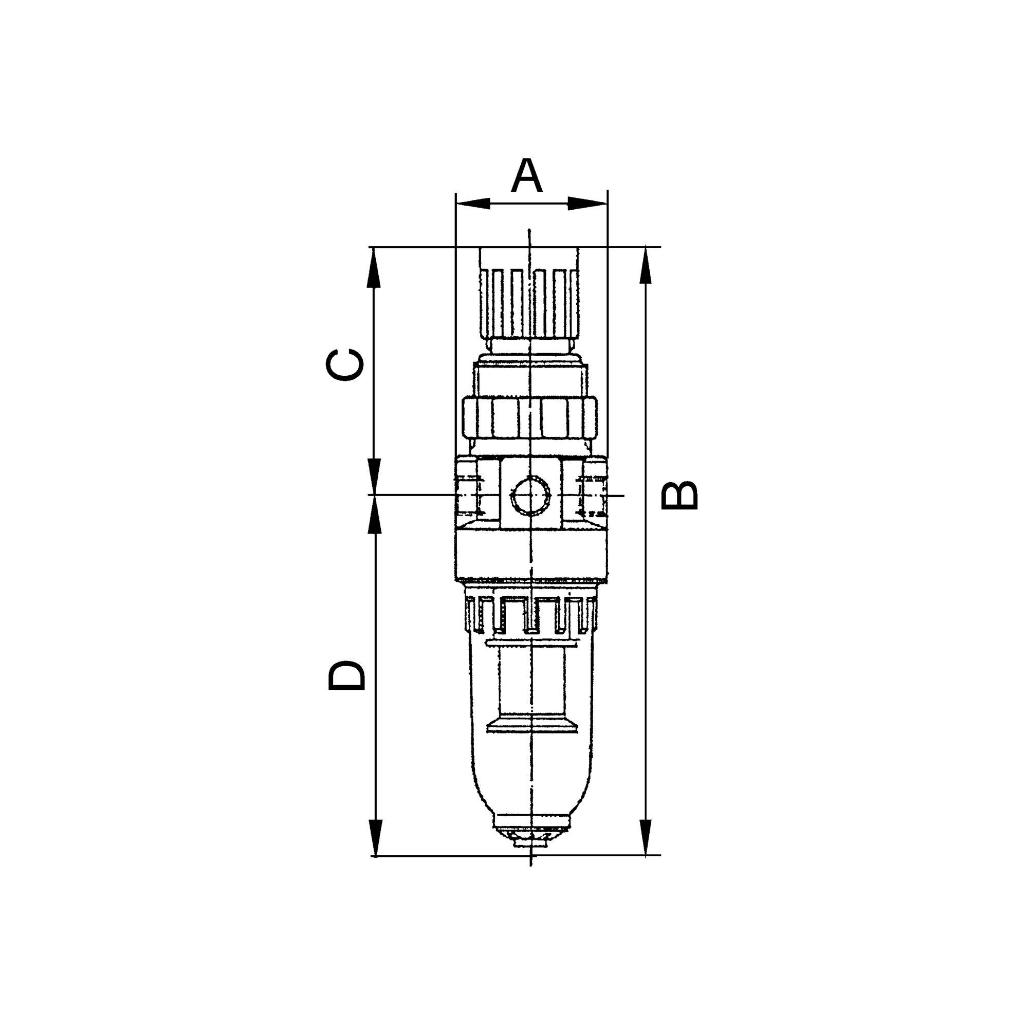 RIEGLER Filterregler »Standard-mini«, mit Metallbehälter inkl. Mano. und Schalttafelmutter, 5 µm, BG 0, G 1/8, Regelbere-1