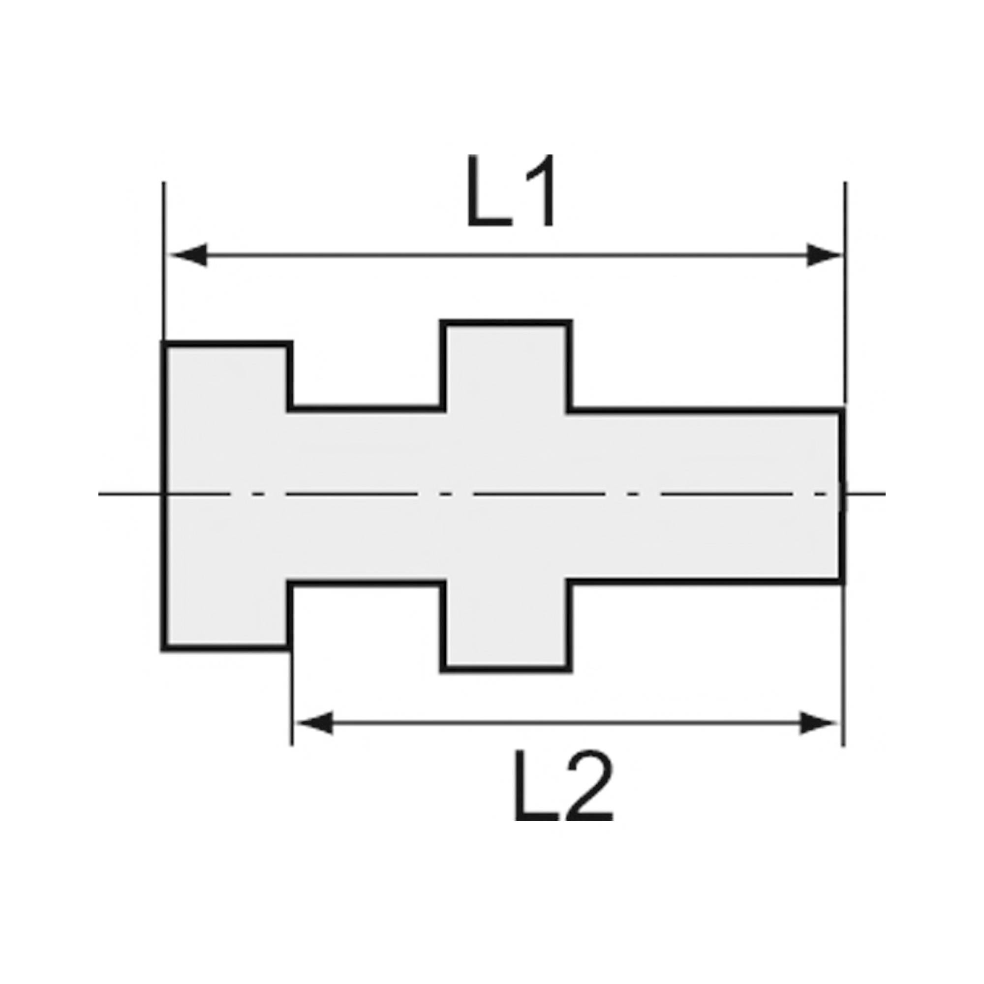 RIEGLER Schottverschraubung, G 3/8 a., G 1/4 i., SW1 19, SW2 24, Edelstahl 1.4571, Arbeitsdruck max. 60 bar, Betriebstem-2