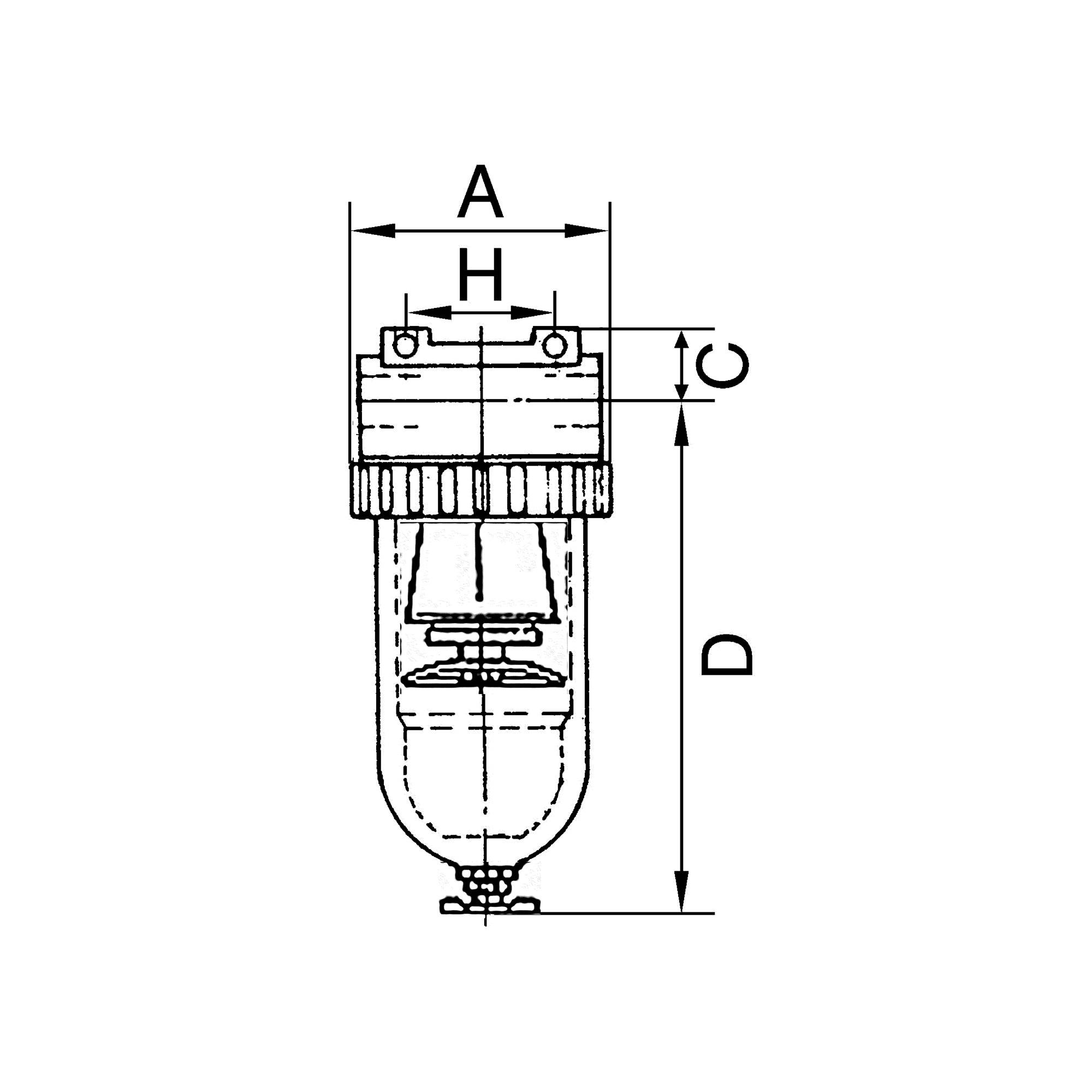 RIEGLER Spezialfilter »Standard« mit Metallbehälter, 0,01 µm, BG 1, G 3/8, PE max. 25 bar, Med.-Umgebungstemp. max. 60 °-1