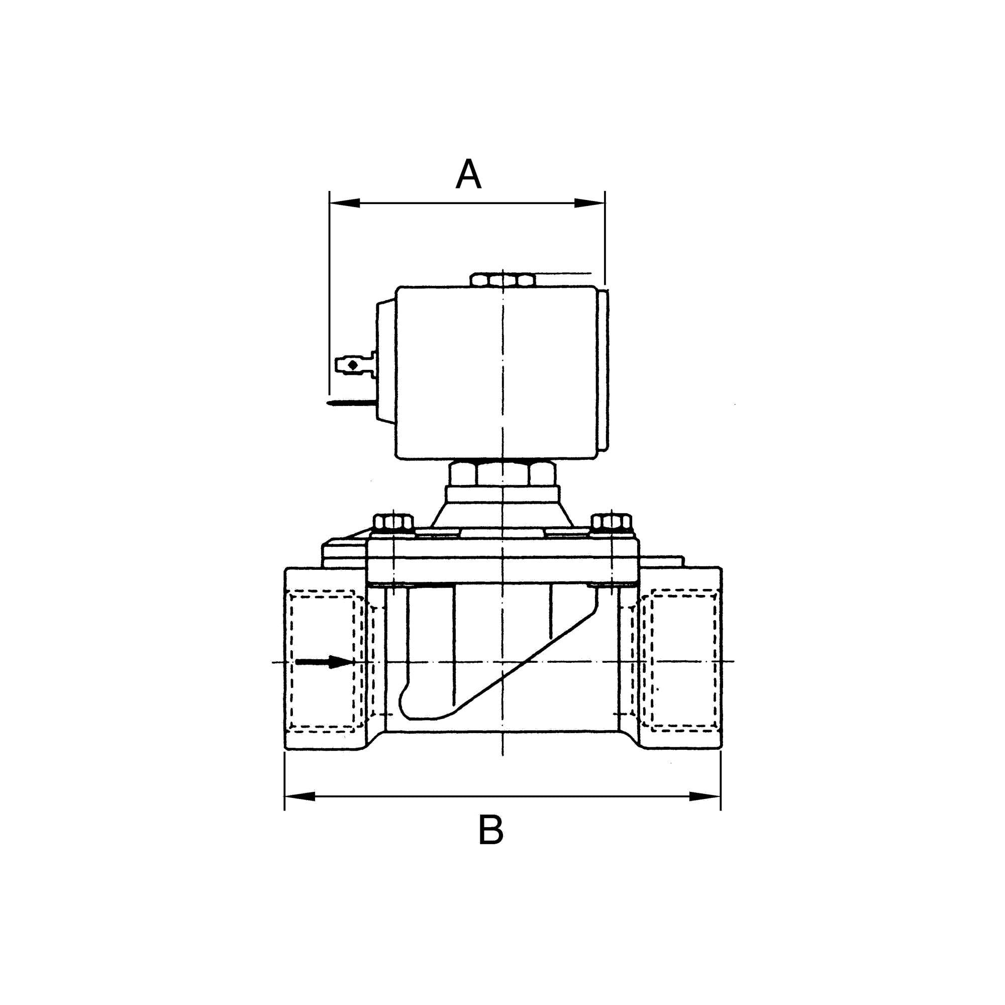 RIEGLER 2/2-Wege-MV, MS, NC, direktgesteuert, 230 - 240V, 50 - 60Hz, 16VA, Mediumstemp. -10°C bis 140°C, FKM, G 1/8, PN-2