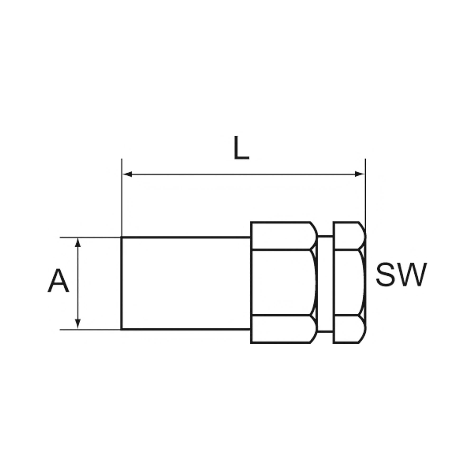 RIEGLER Filter »inline«, 36 µm, G 1/4 innen/innen, SW 19, Eingangsdruck max. 18 bar, Temperaturbereich 0 °C bis 80 °C, G-2