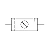 Symbolbild für RIEGLER Wartungseinheit 2-tlg. »FUTURA«, PC-Behälter, Schutzkorb und Manometer, BG 1, G 1/4, Regelbereich 0,5-16 bar, Ko