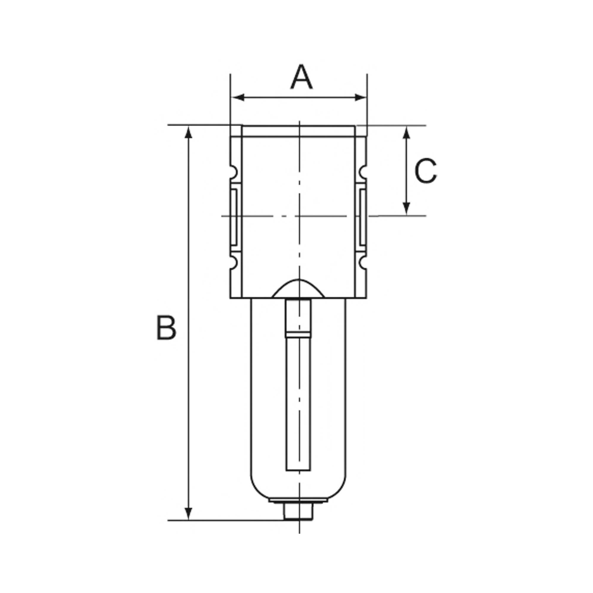 RIEGLER Aktivkohlefilter »FUTURA« mit Polycarbonatbehälter und Schutzkorb, 0,005 mg/m³, BG 1, G 3/8, PE 0 - 16 bar, Temp-2
