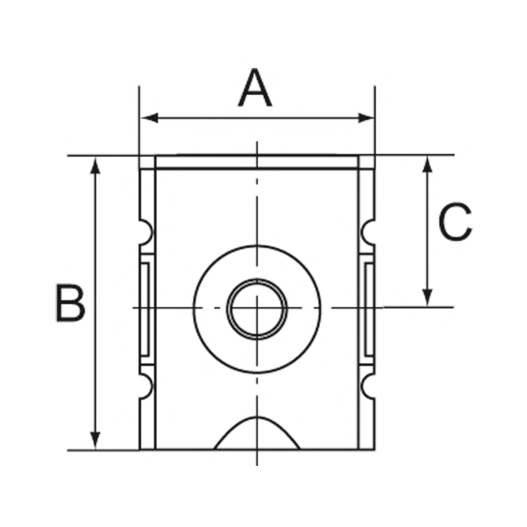 RIEGLER Verteiler »FUTURA«, BG 2, G 1/2, Abgänge 2 x G 3/8, 1 x G 1/4, 1 x G 1/2, Eingangsdruck max. 16 bar, Temp. -10 °-2