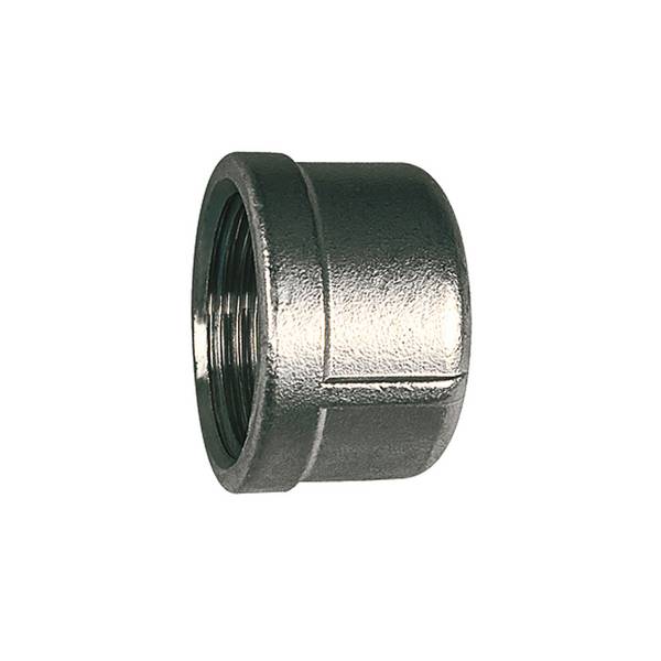 RIEGLER Verschlusskappe, rund, G 3/4, Durchmesser 34,0 mm, Arbeitsdruck max. 20 bar, Edelstahl 1.4408.