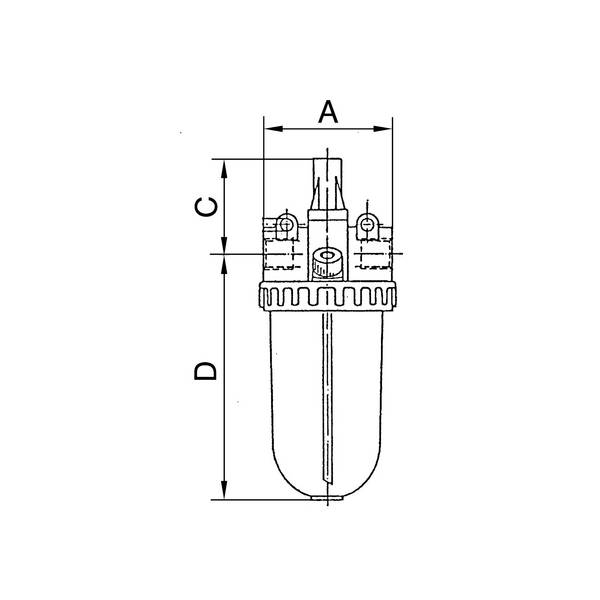 RIEGLER Nebelöler »Standard« mit Polycarbonatbehälter und Schutzkorb, BG 1, G 3/8, PE max. 16 bar, Mediums-Umgebungstemp
