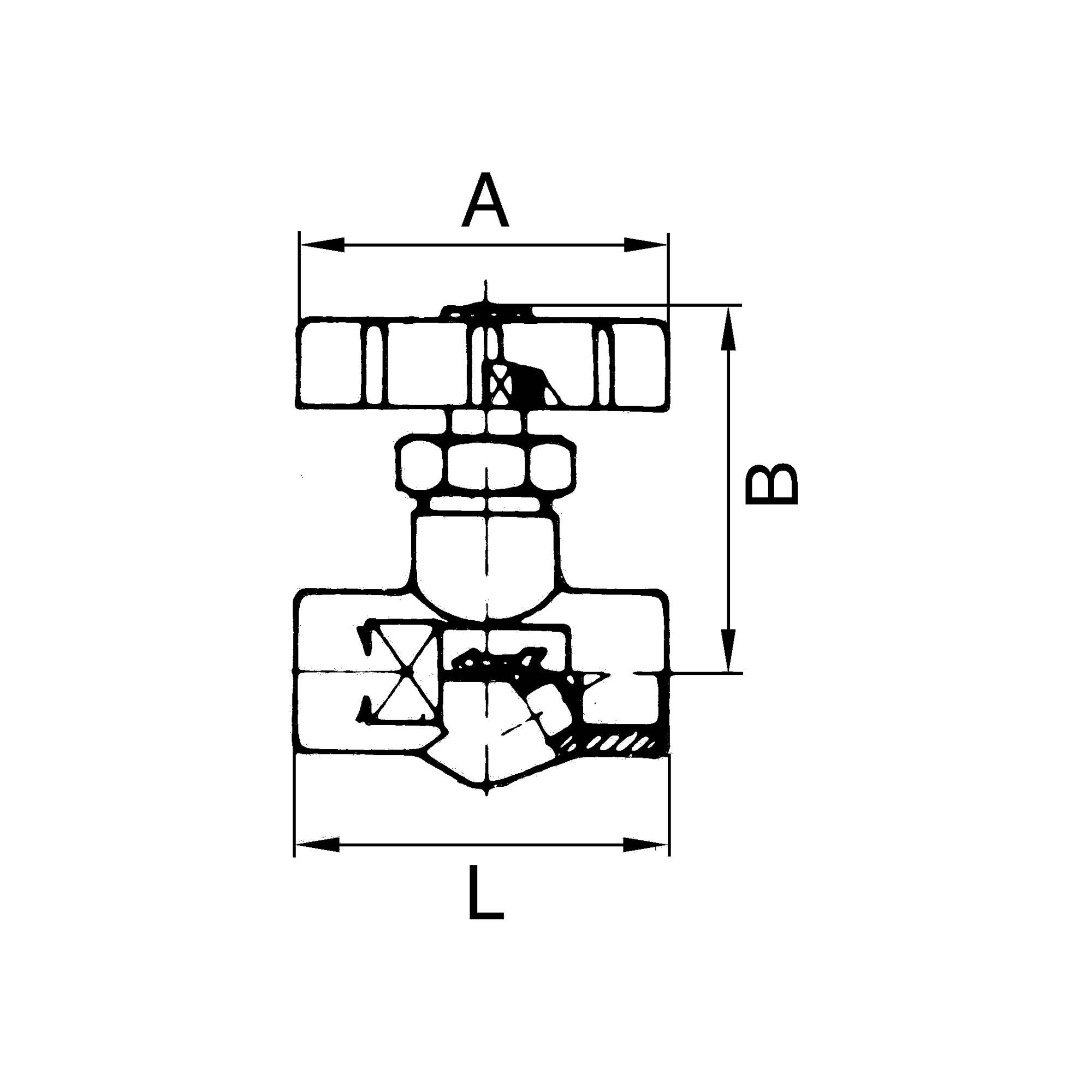 RIEGLER Nadelventil, Messing, mit Feinregulierung, Betriebstemperatur -30 °C bis 110 °C, G 1/2 IG, DN 4, SW 27, PN max.-2