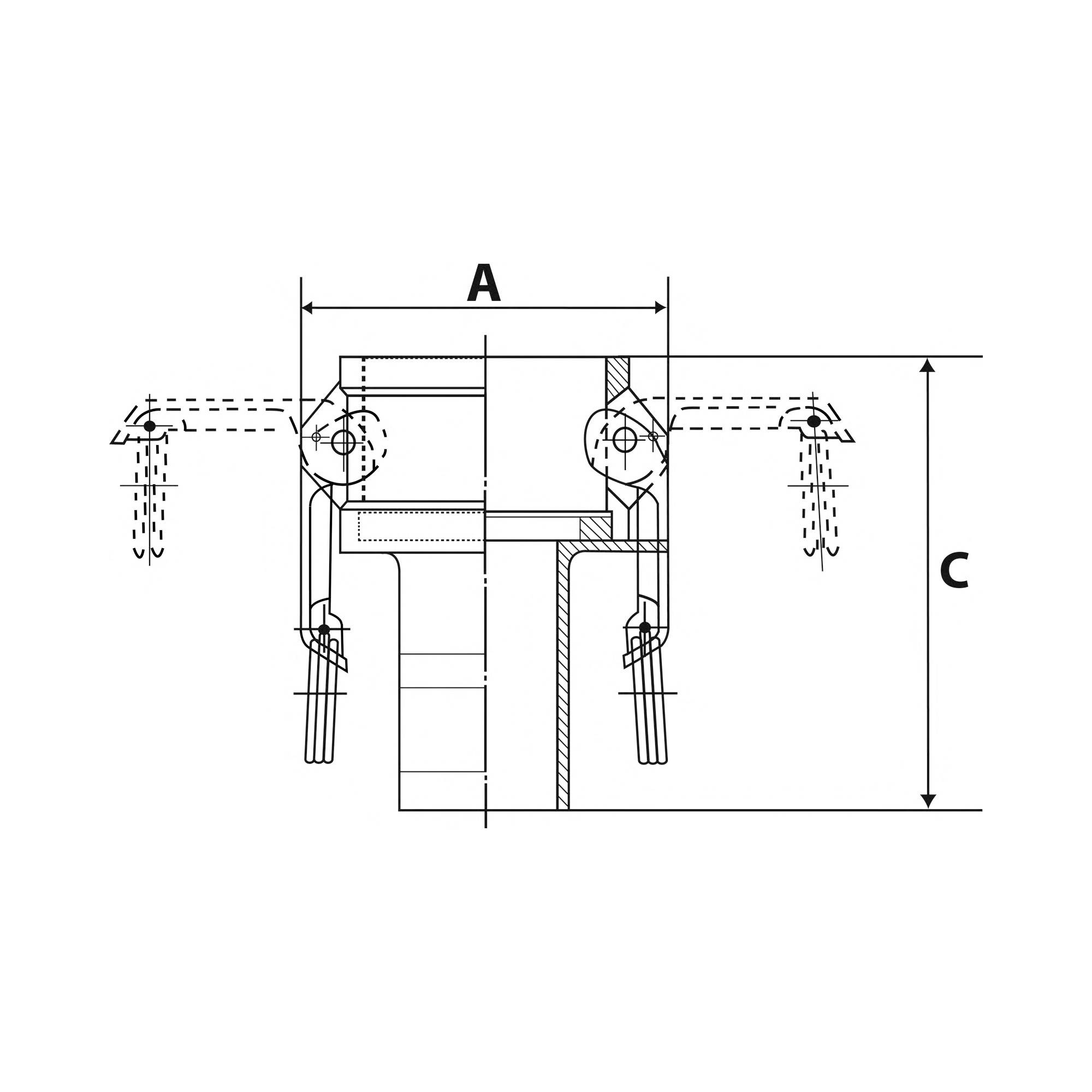 RIEGLER Kamlok-Schnellkupplungsdose, Schlauchstutzen, Typ C, Alu, Schlauch LW 100, für Stecker-Ø 120 mm, PN max. 16 bar,-2