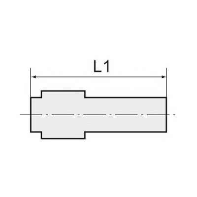 RIEGLER Reduzierungstück »value line«, Steckn. 6 mm, Schlauchanschluss 4 mm, Arbeitsdruck -0,98 bis 16 bar, Messing vern-2