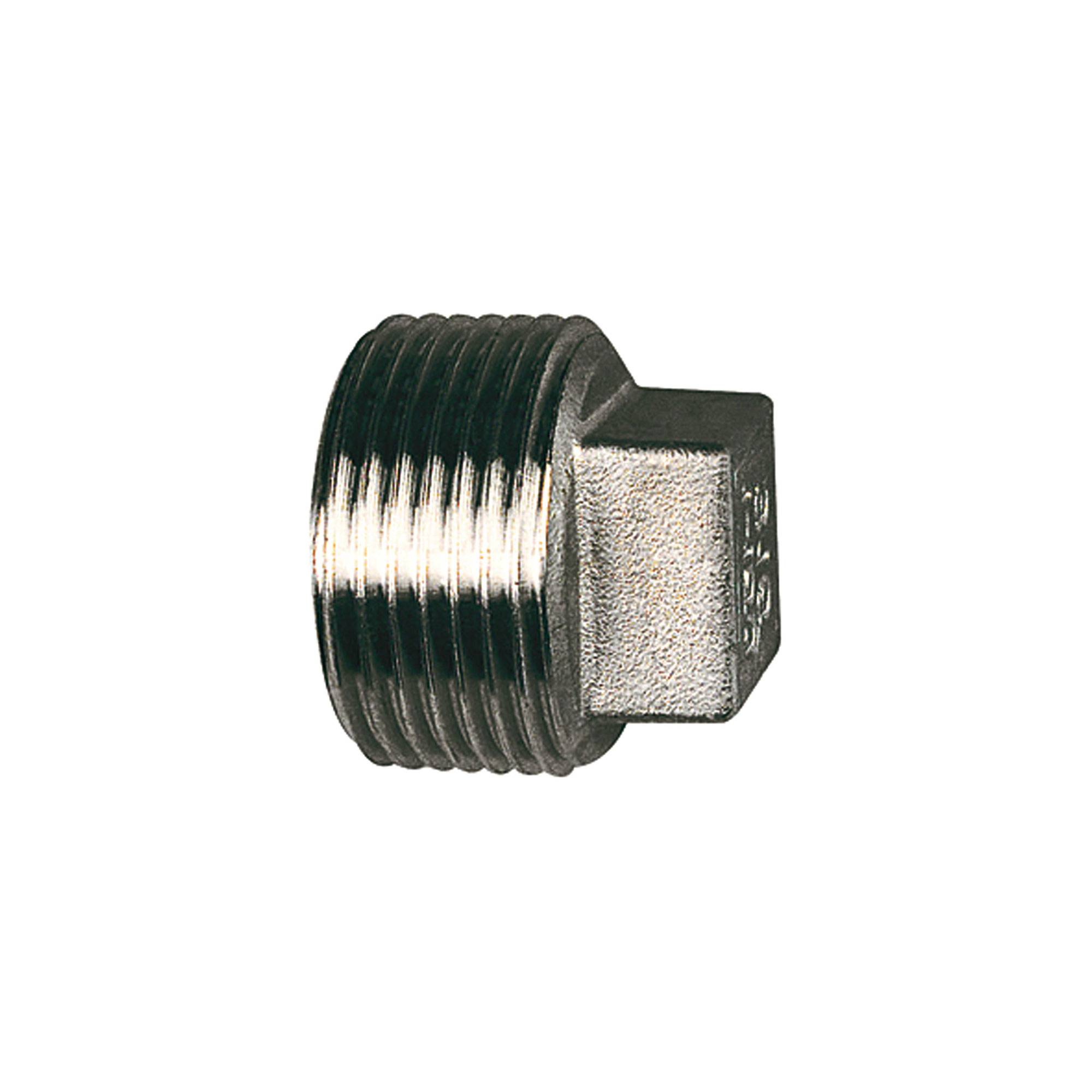 RIEGLER Verschlussstopfen, Vierkant, G 1/8, SW 6, Arbeitsdruck max. 20 bar, Edelstahl 1.4408.-0