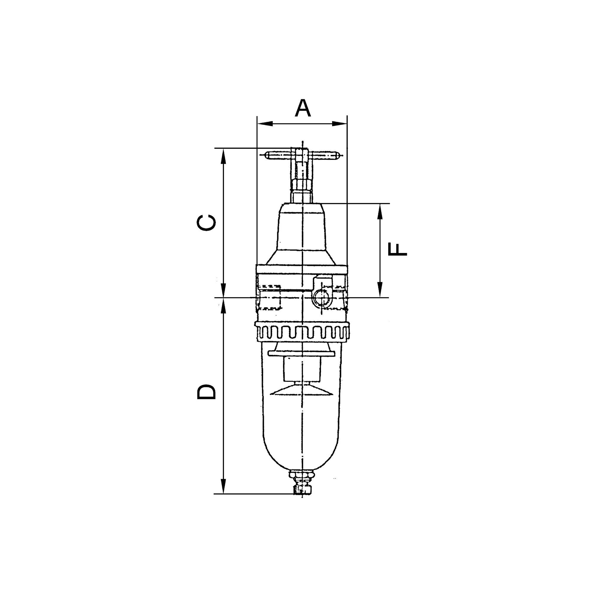 RIEGLER Filterregler »Standard« mit PC-Behälter und Mano., 5 µm, BG 1, G 3/8, PE max. 16 bar, Regelbereich 0,5 - 10 bar,-1