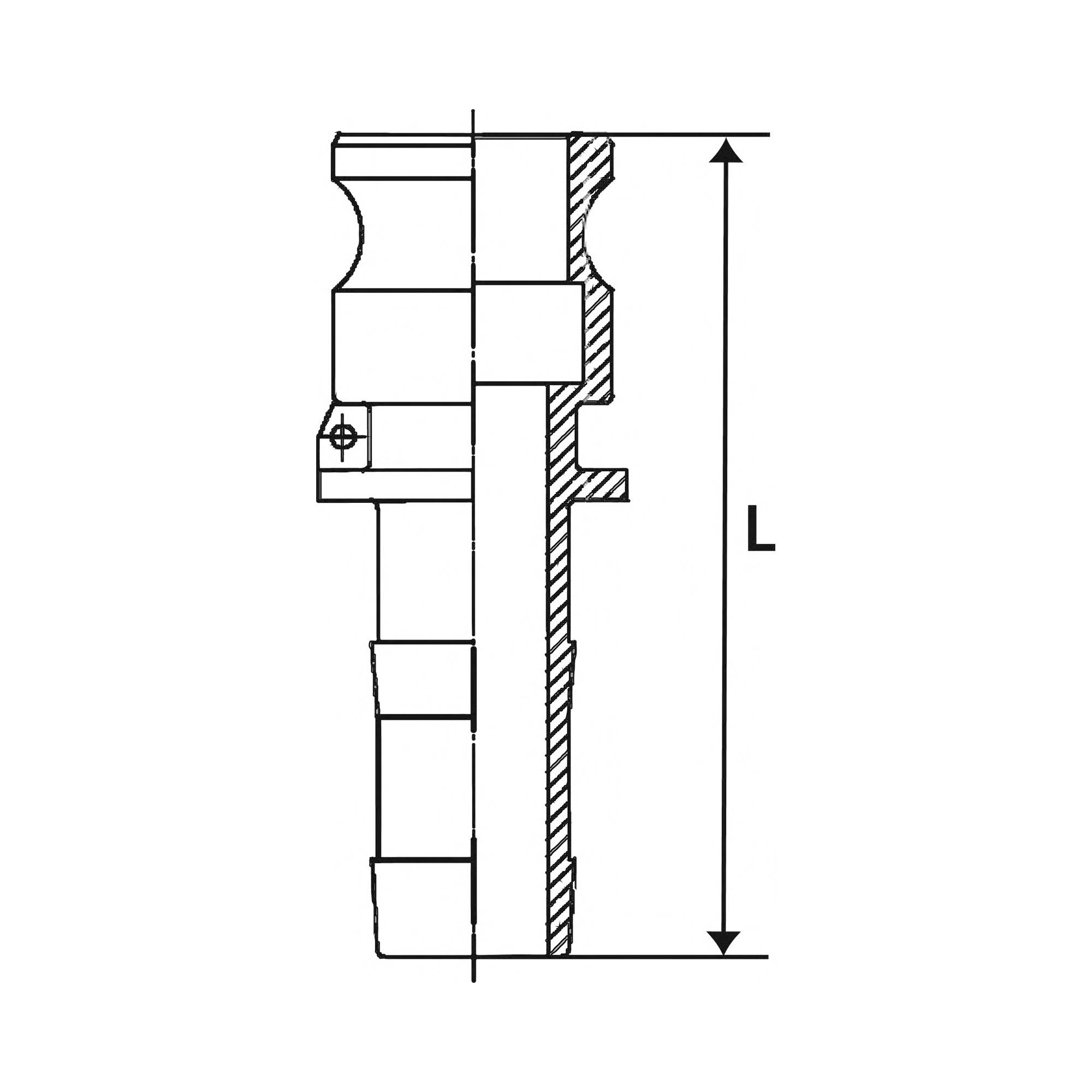 RIEGLER Kamlok-Schnellkupplungsstecker, Schlauchtülle, Typ E, Alu, für Schlauch LW 63, Stecker-Ø 76 mm, Druck max. 16 ba-2