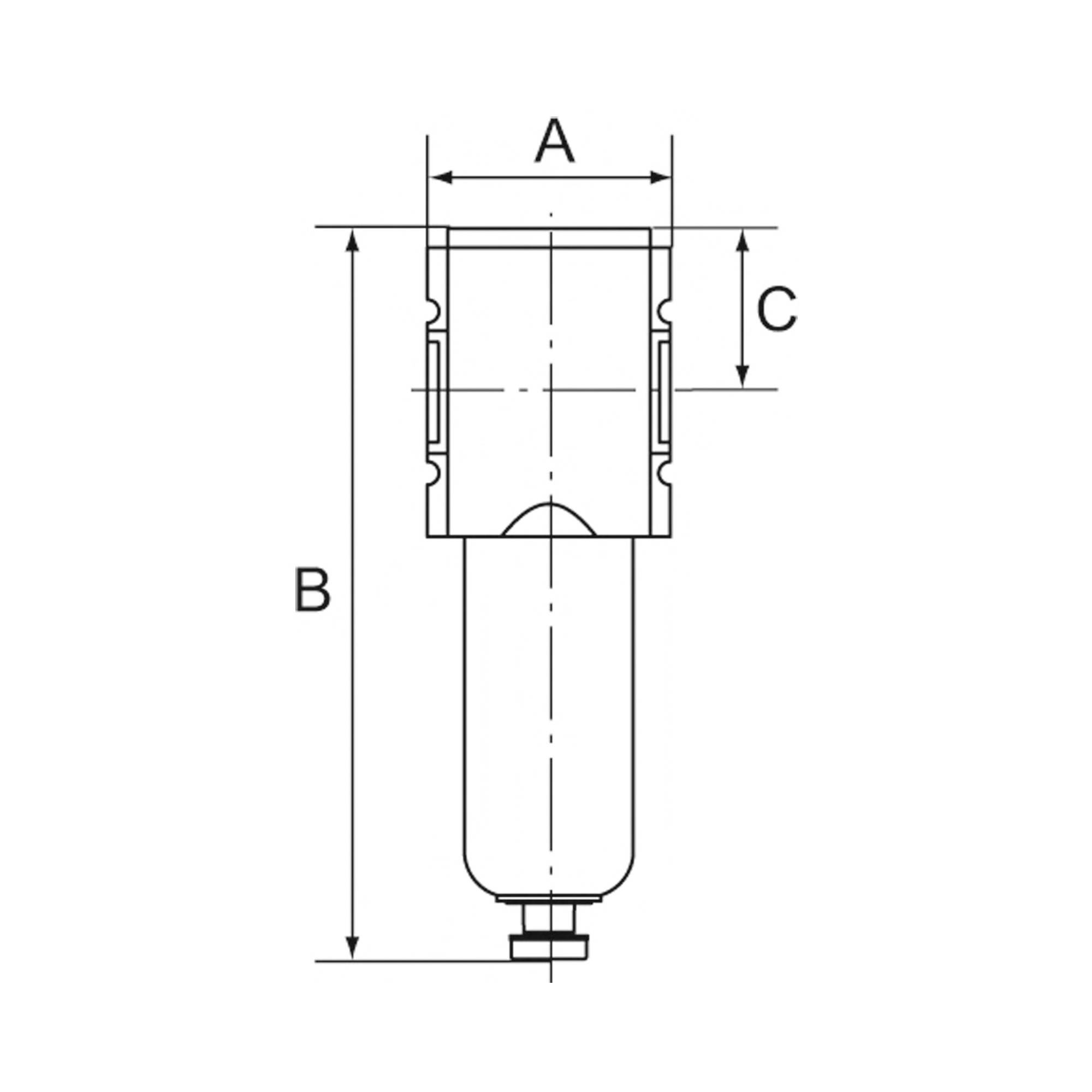 RIEGLER Filter »FUTURA-mini« mit Metallbehälter, 5 µm, BG 0, G 1/4, PE 1,5 - 12 bar, Temp. -10 °C bis 50 °C, Kondensatab-2