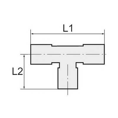 RIEGLER T-Einschraubverschraubung, R 3/8 a., Rohr-Außen-Ø 12 mm, SW 15, SW1 22, Betriebsdruck max. 60 bar, Temperatur ma-2