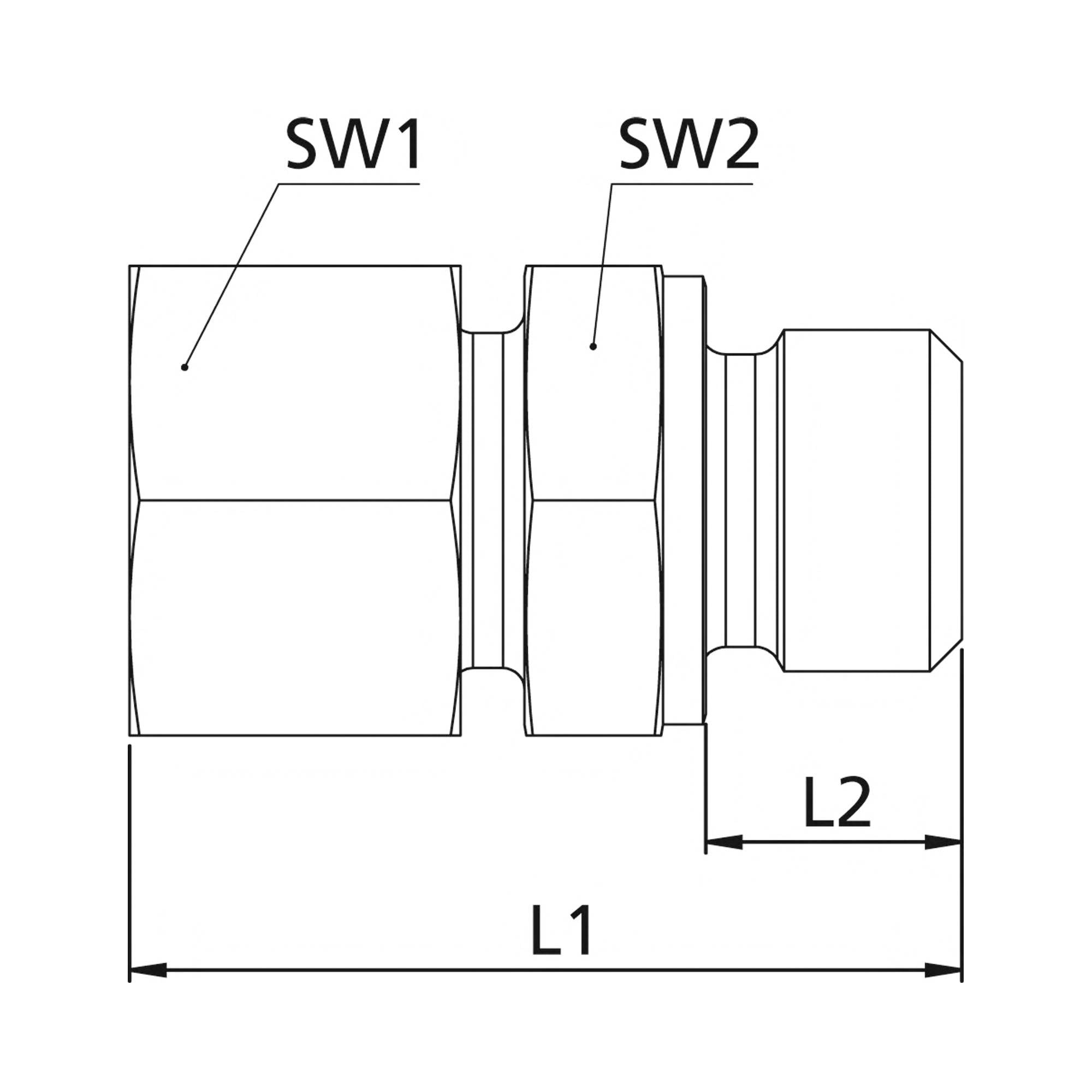 RIEGLER Gerade Einschraubverschraubung, G 1/4 a., Rohr-Außen-Ø 10 mm, PN bar 315, SW1 19, SW2 19, Stahl verzinkt.-2