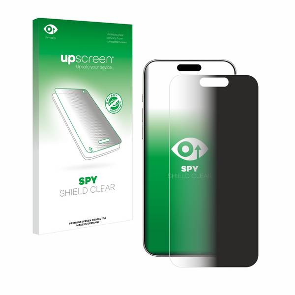 upscreen Blickschutzfolie für Apple iPhone 16 Anti-Spy Privacy Blaulichtschutz Sichtschutzfolie
