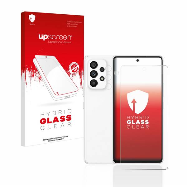 upscreen Schutzglas für Samsung Galaxy A53 5G (Display+Kamera) Schutzfolie Panzer Folie Glas Display Schutz klar