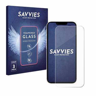 3x Savvies Schutzglas für Apple iPhone 13 / 13 Pro Echtglas 9H-Härte klar-0