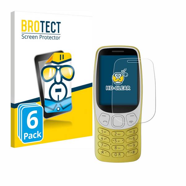 6x BROTECT Schutzfolie für Nokia 3210 Folie Klar Transparent