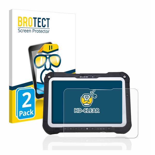 2x BROTECT Schutzfolie für Panasonic Toughbook FZ-G2 / Toughbook G2 Folie Klar Transparent