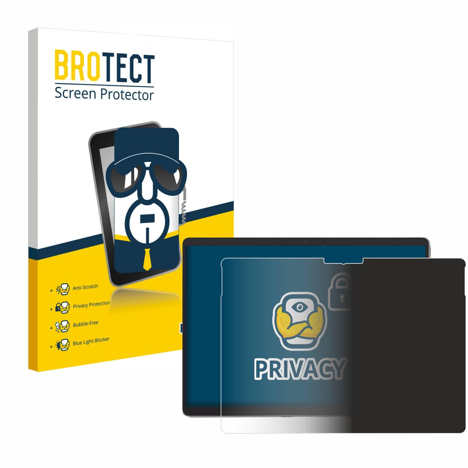 BROTECT Blickschutzfolie für Microsoft Surface Pro 8 (2021) Anti-Spy Privacy Blaulichtschutz Sichtschutzfolie-0