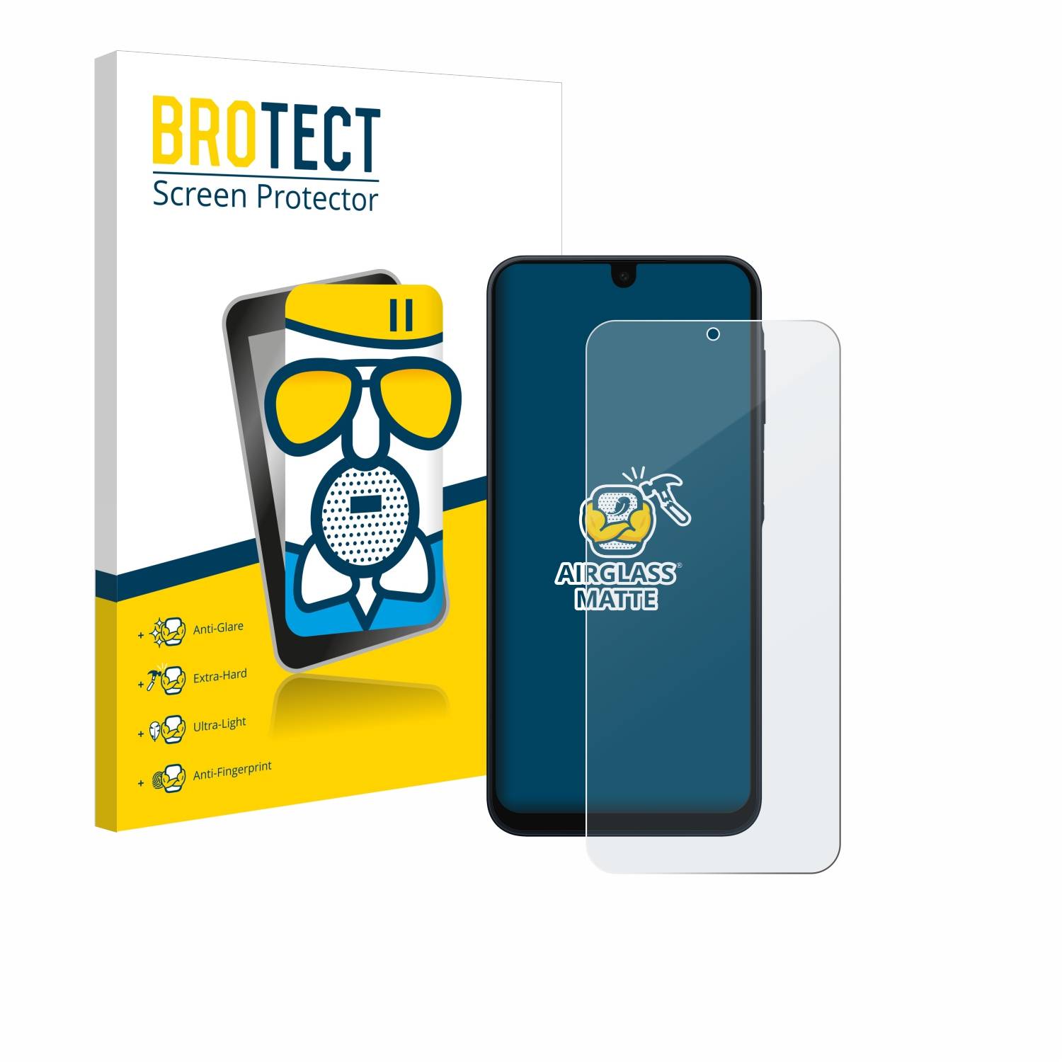 BROTECT Entspiegelungs Schutzglas für Samsung Galaxy A16 5G / A17 5G / F17 / F17 5G Schutzfolie Panzer Folie Glas matt-0