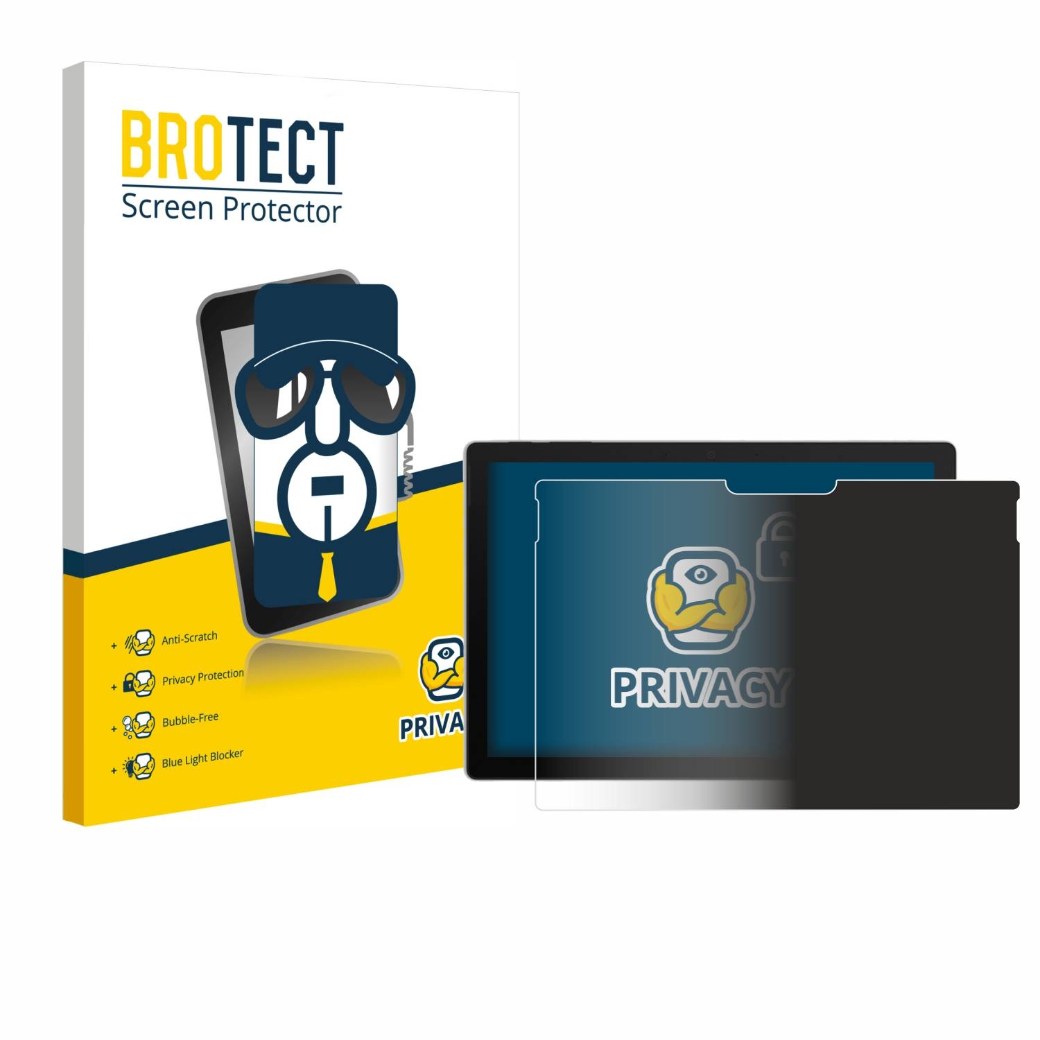 BROTECT Blickschutzfolie für Microsoft Surface Pro 7 Anti-Spy Privacy Blaulichtschutz Sichtschutzfolie-0