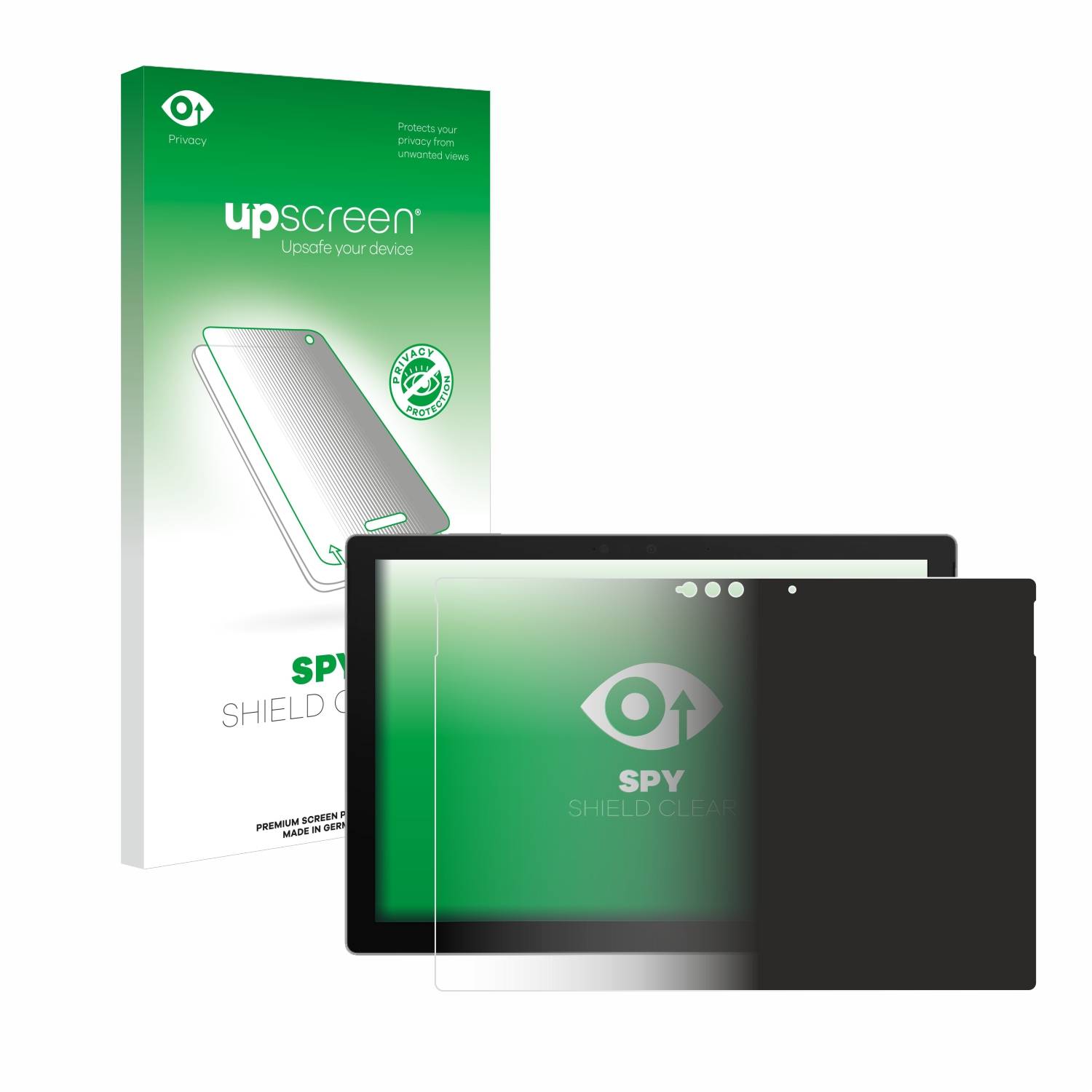 upscreen Blickschutzfolie für Microsoft Surface Pro 7 Plus Anti-Spy Privacy Blaulichtschutz Sichtschutzfolie